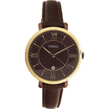 Buy Shop Fossil Jacqueline Burgundy Dial Burgundy Leather Strap Watch for Women - ES4099 USA Online