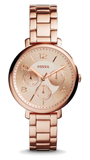 Buy Shop Fossil Jacqueline Rose Gold Dial Rose Gold Steel Strap Watch for Women - ES3665 USA Online