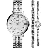 Buy Shop Fossil Jacqueline White Dial Silver Steel Strap Watch for Women - ES3920 USA Online