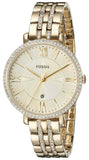Buy Shop Fossil Jacqueline Gold Dial Gold Steel Strap Watch for Women - ES3547 USA Online