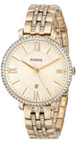 Buy Shop Fossil Jacqueline Gold Dial Gold Steel Strap Watch for Women - ES3547 USA Online