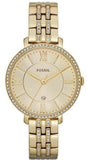 Buy Shop Fossil Jacqueline Gold Dial Gold Steel Strap Watch for Women - ES3547 USA Online