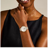 Buy Shop Fossil Jacqueline Moonphase Mother of Pearl Dial Gold Steel Strap Watch for Women - ES5167 USA Online