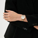 Buy Shop Fossil Jacqueline Moonphase Mother of Pearl Dial Gold Steel Strap Watch for Women - ES5167 USA Online