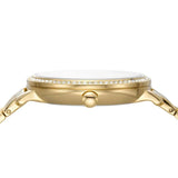 Buy Shop Fossil Jacqueline Moonphase Mother of Pearl Dial Gold Steel Strap Watch for Women - ES5167 USA Online