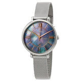 Buy Shop Fossil Jacqueline Mother of Pearl Blue Dial Silver Mesh Strap Watch for Women - ES4322 USA Online