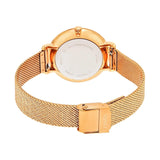 Buy Shop Fossil Jacqueline Mother of Pearl White Dial Gold Mesh Strap Watch for Women - ES4352 USA Online