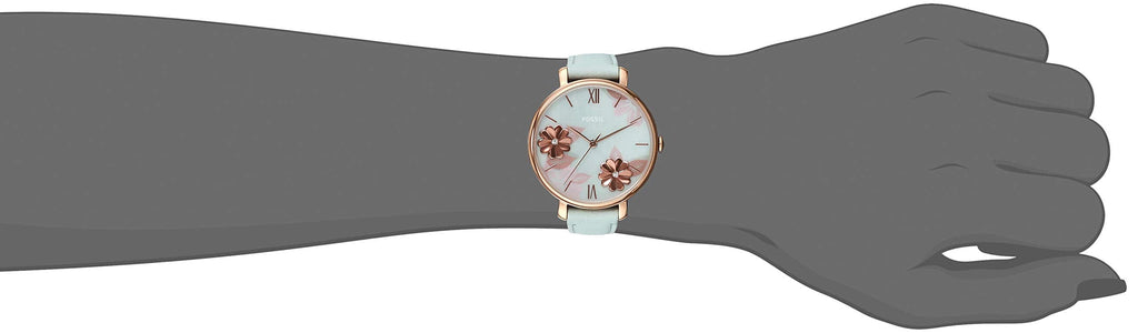 Buy Shop Fossil Jacqueline Multi Colored Dial Blue Leather Strap Watch for Women - ES4813 USA Online