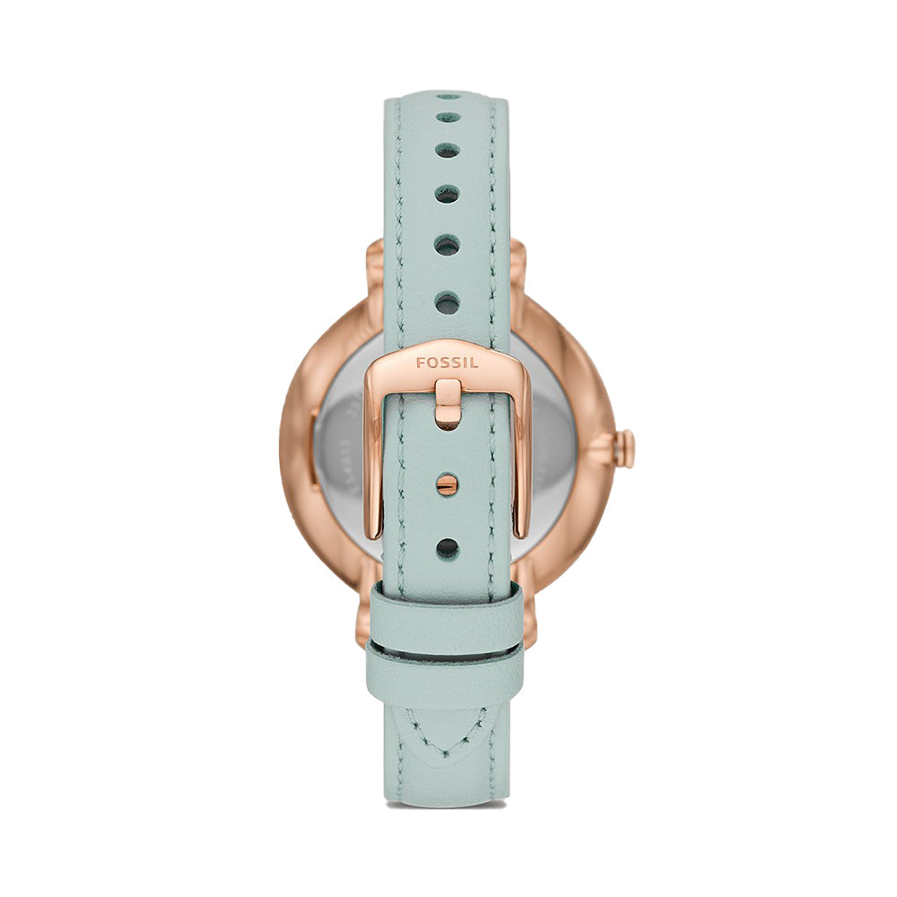 Buy Shop Fossil Jacqueline Multi Colored Dial Blue Leather Strap Watch for Women - ES4813 USA Online