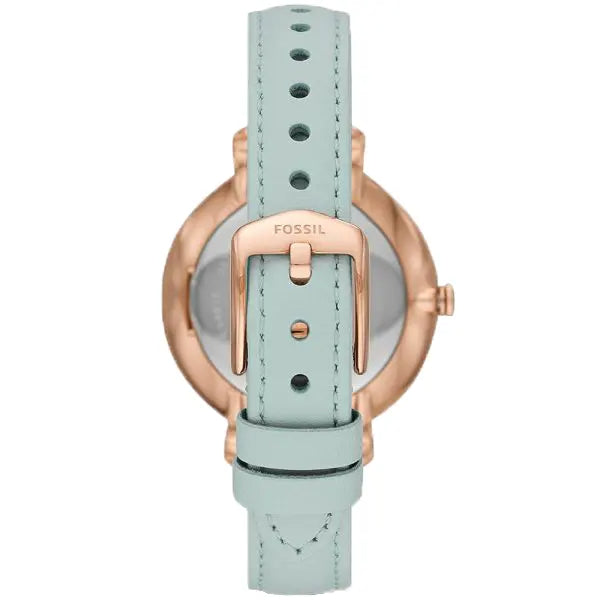 Buy Shop Fossil Jacqueline Multi Colored Dial Blue Leather Strap Watch for Women - ES4813 USA Online
