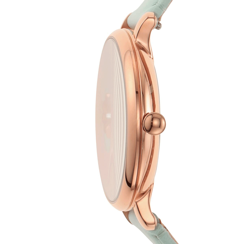 Buy Shop Fossil Jacqueline Multi Colored Dial Blue Leather Strap Watch for Women - ES4813 USA Online