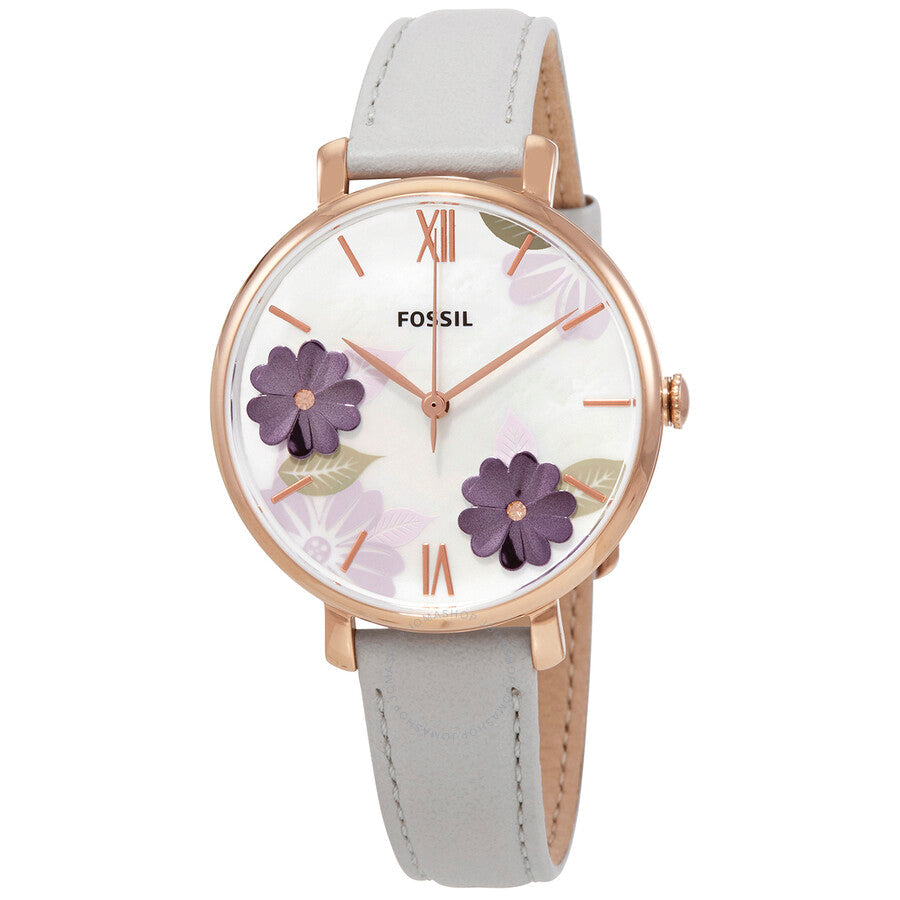 Buy Shop Fossil Jacqueline Multi Colored Dial Blue Leather Strap Watch for Women - ES4813 USA Online
