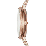 Buy Shop Fossil Jacqueline Multi Function Mother of Pearl Dial Rose Gold Steel Strap Watch for Women - ES3757 USA Online