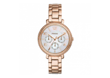 Buy Shop Fossil Jacqueline Multi Function Mother of Pearl Dial Rose Gold Steel Strap Watch for Women - ES3757 USA Online