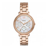 Buy Shop Fossil Jacqueline Multi Function Mother of Pearl Dial Rose Gold Steel Strap Watch for Women - ES3757 USA Online