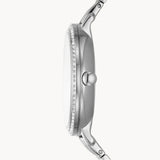 Buy Shop Fossil Jacqueline Multifunction Moonphase White Dial Silver Steel Strap Watch for Women - ES5164 USA Online