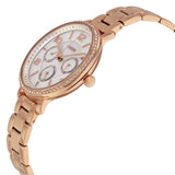 Buy Shop Fossil Jacqueline Multi Function Mother of Pearl Dial Rose Gold Steel Strap Watch for Women - ES3757 USA Online