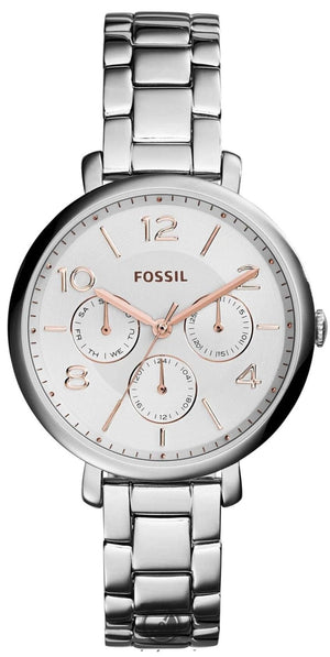 Buy Shop Fossil Jacqueline Multifunction White Dial Silver Steel Strap Watch for Women - ES3738 USA Online