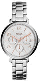 Buy Shop Fossil Jacqueline Multifunction White Dial Silver Steel Strap Watch for Women - ES3738 USA Online
