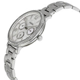 Buy Shop Fossil Jacqueline Multi-Function Mother of Pearl Dial Silver Steel Strap Watch for Women - ES3755 USA Online