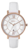 Buy Shop Fossil Jacqueline Quartz Mother of Pearl White Dial White Leather Strap Watch for Women - ES4579 USA Online