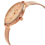 Buy Shop Fossil Jacqueline Quartz Rose Gold Dial Rose Gold Mesh Strap Watch for Women - ES4628 USA Online