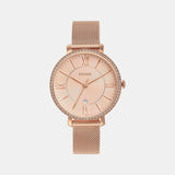 Buy Shop Fossil Jacqueline Quartz Rose Gold Dial Rose Gold Mesh Strap Watch for Women - ES4628 USA Online