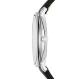 Buy Shop Fossil Jacqueline Quartz White Dial Black Leather Strap Watch for Women - ES3972 USA Online