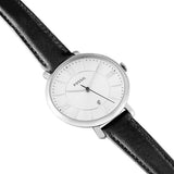 Buy Shop Fossil Jacqueline Quartz White Dial Black Leather Strap Watch for Women - ES3972 USA Online