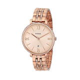 Buy Shop Fossil Jacqueline Rose Gold Dial Rose Gold Steel Strap Watch for Women - ES3546 USA Online