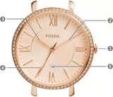 Buy Shop Fossil Jacqueline Rose Gold Dial Rose Gold Steel Strap Watch for Women - ES3632 USA Online