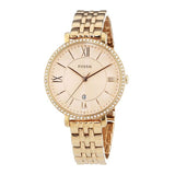 Buy Shop Fossil Jacqueline Rose Gold Dial Rose Gold Steel Strap Watch for Women - ES3632 USA Online