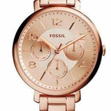 Buy Shop Fossil Jacqueline Rose Gold Dial Rose Gold Steel Strap Watch for Women - ES3665 USA Online