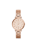 Buy Shop Fossil Jacqueline Rose Gold Dial Rose Gold Steel Strap Watch for Women - ES3970 USA Online