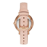 Buy Shop Fossil Jacqueline Three Hand Mother of Pearl Dial Pink Leather Strap Watch for Women - ES4671 USA Online
