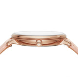 Buy Shop Fossil Jacqueline Three Hand Mother of Pearl Dial Pink Leather Strap Watch for Women - ES4671 USA Online