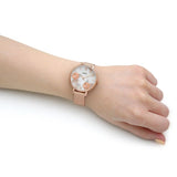 Buy Shop Fossil Jacqueline Three-Hand White Dial Rose Gold Mesh Bracelet Watch for Women - ES4534 USA Online