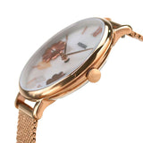 Buy Shop Fossil Jacqueline Three-Hand White Dial Rose Gold Mesh Bracelet Watch for Women - ES4534 USA Online