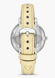 Buy Shop Fossil Jacqueline Three-Hand White Dial Yellow Leather Strap Watch for Women - ES4812 USA Online