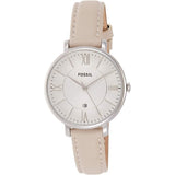 Buy Shop Fossil Jacqueline White Dial Beige Leather Strap Watch for Women - ES3793 USA Online
