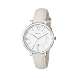 Buy Shop Fossil Jacqueline White Dial Beige Leather Strap Watch for Women - ES3793 USA Online