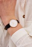 Buy Shop Fossil Jacqueline White Dial Blue Leather Strap Watch for Women - ES4291 USA Online
