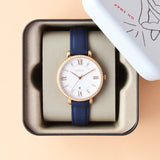 Buy Shop Fossil Jacqueline White Dial Blue Leather Strap Watch for Women - ES4291 USA Online