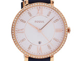 Buy Shop Fossil Jacqueline White Dial Blue Leather Strap Watch for Women - ES4291 USA Online