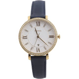 Buy Shop Fossil Jacqueline White Dial Blue Leather Strap Watch for Women - ES4291 USA Online