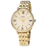 Buy Shop Fossil Jacqueline White Dial Gold Steel Strap Watch for Women - ES3434 USA Online