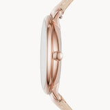 Buy Shop Fossil Jacqueline White Dial Pink Leather Strap Watch for Women - ES3988 USA Online