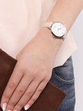 Buy Shop Fossil Jacqueline White Dial Pink Leather Strap Watch for Women - ES4303 USA Online
