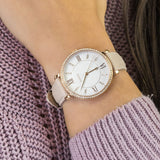 Buy Shop Fossil Jacqueline White Dial Pink Leather Strap Watch for Women - ES4303 USA Online
