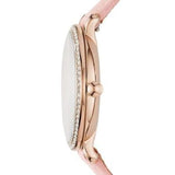 Buy Shop Fossil Jacqueline White Dial Pink Leather Strap Watch for Women - ES4303 USA Online